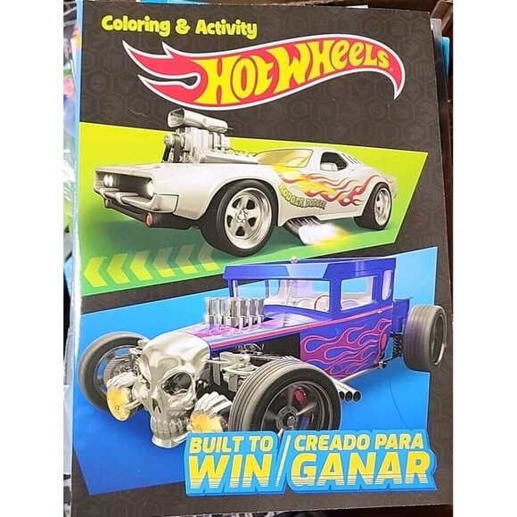 Hot Wheels Coloring & Activity Book Built To Win /Creado Pare Ganar - Picture 1 of 5